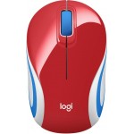 Мышь Logitech Mini M187 красный/белый/синий оптическая 1000dpi беспров. USB для ноутбука 2but (910-002732)