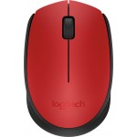 Мышь Logitech M171 красный/черный оптическая 1000dpi беспров. USB для ноутбука 2but (910-004641)