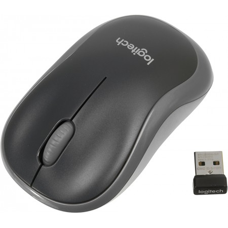 Мышь Logitech M185 черный/серый оптическая 1000dpi беспров. USB1.1 для ноутбука 2but (910-002252)