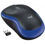 Мышь Logitech M185 черный/синий оптическая 1000dpi беспров. USB1.1 для ноутбука 2but (910-002632)