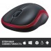 Мышь Logitech M185 черный/красный оптическая 1000dpi беспров. USB1.1 для ноутбука 2but (910-002633)