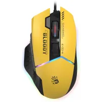 Мышь A4Tech Bloody W95 Max Sports желтый/серый оптическая 12000dpi USB 10but (W95 MAX SPORTS LIME)