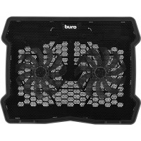 Подставка для ноутбука Buro BU-LCP150-B213 15"335x265x22мм 74.35дБ 1xUSB 2x 140ммFAN 480г металлическая сетка/пластик черный