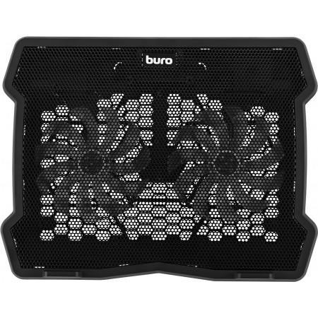 Подставка для ноутбука Buro BU-LCP150-B213 15"335x265x22мм 74.35дБ 1xUSB 2x 140ммFAN 480г металлическая сетка/пластик черный