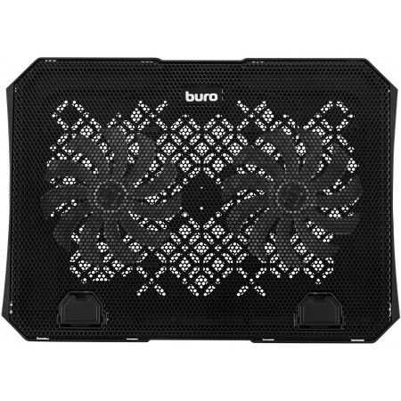 Подставка для ноутбука Buro BU-LCP150-B212 15" 335x265x22мм 74.35дБ 1xUSB 2x 140ммFAN 480г металлическая сетка/пластик черный