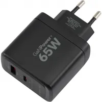 Сетевое зар./устр. Digma Pro DPW6A 65W 3.25A+3A (PD+QC) USB-C/USB-A универсальное черный (DPW6A5GX11BK)