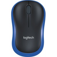 Мышь Logitech M186 черный/синий оптическая 1000dpi беспров. USB2.0 для ноутбука 2but (910-004132)