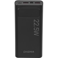 Мобильный аккумулятор Digma DGPF20A 20000mAh QC3.0/PD3.0 22.5W 3A 2xUSB-A/USB-C черный (DGPF20A22PBK)