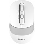 Мышь A4Tech Fstyler FB10CS белый/серый оптическая 2000dpi silent беспров. BT/Radio USB 4but (FB10CS USB GRAYISH WHITE)