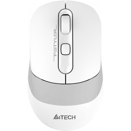 Мышь A4Tech Fstyler FB10CS белый/серый оптическая 2000dpi silent беспров. BT/Radio USB 4but (FB10CS USB GRAYISH WHITE)