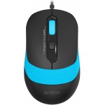 Мышь A4Tech Fstyler FM10S черный/синий оптическая 1600dpi silent USB 3but (FM10S USB BLUE)