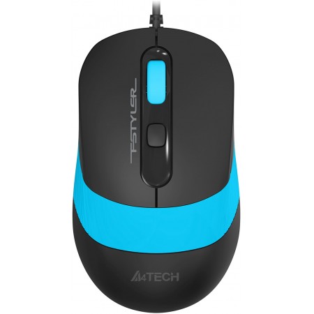 Мышь A4Tech Fstyler FM10S черный/синий оптическая 1600dpi silent USB 3but (FM10S USB BLUE)