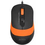 Мышь A4Tech Fstyler FM10S черный/оранжевый оптическая 1600dpi silent USB 3but (FM10S USB ORANGE)