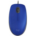 Мышь Logitech M110 Silent синий/черный оптическая 1000dpi silent USB 2but (910-005500)