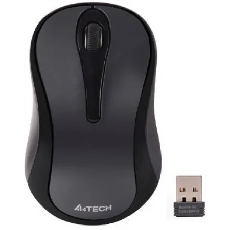 Мышь A4Tech G3-280NS серый/черный оптическая 1200dpi silent беспров. USB для ноутбука 2but