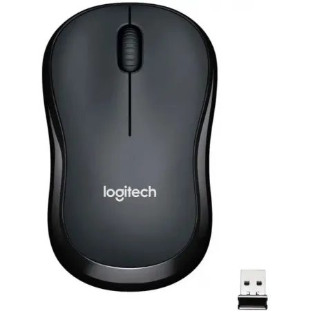 Мышь Logitech Silent M220 темно-серый/черный оптическая 1000dpi silent беспров. USB2.0 2but (910-004895)