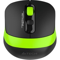 Мышь A4Tech Fstyler FG10CS Air черный/зеленый оптическая 2000dpi silent беспров. USB для ноутбука 4but (FG10CS AIR SPORTS GREEN)