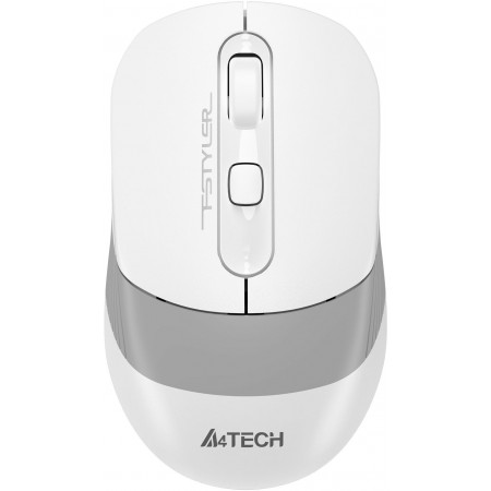 Мышь A4Tech Fstyler FG10CS Air белый/серый оптическая 2000dpi silent беспров. USB для ноутбука 4but (FG10CS AIR GRAYISH WHITE)