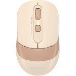Мышь A4Tech Fstyler FG10CS Air бежевый/коричневый оптическая 2000dpi silent беспров. USB для ноутбука 4but (FG10CS AIR CAFE LATTE)
