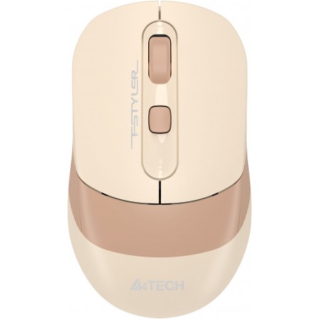 Мышь A4Tech Fstyler FG10CS Air бежевый/коричневый оптическая 2000dpi silent беспров. USB для ноутбука 4but (FG10CS AIR CAFE LATTE)