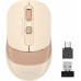 Мышь A4Tech Fstyler FG10CS Air бежевый/коричневый оптическая 2000dpi silent беспров. USB для ноутбука 4but (FG10CS AIR CAFE LATTE)