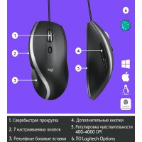 Мышь Logitech M500s черный/серебристый оптическая 4000dpi USB 5but (910-005784)