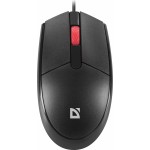 Мышь Defender Delta MM-523 черный оптическая 1000dpi USB для ноутбука 2but (52523)