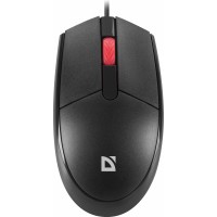 Мышь Defender Delta MM-523 черный оптическая 1000dpi USB для ноутбука 2but (52523)