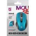 Мышь Defender Prime MB-053 бирюзовый/черный оптическая 1600dpi silent беспров. USB для ноутбука 5but (52054)