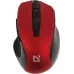 Мышь Defender Prime MB-053 красный/черный оптическая 1600dpi silent беспров. USB для ноутбука 5but (52052)