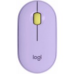 Мышь Logitech Pebble M350 сиреневый оптическая 1000dpi silent беспров. BT/Radio USB для ноутбука 3but (910-006752)