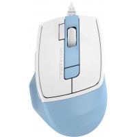 Мышь A4Tech Fstyler FM45S Air голубой/белый оптическая 2400dpi silent USB 7but (FM45S AIR USB (LCY BLUE))