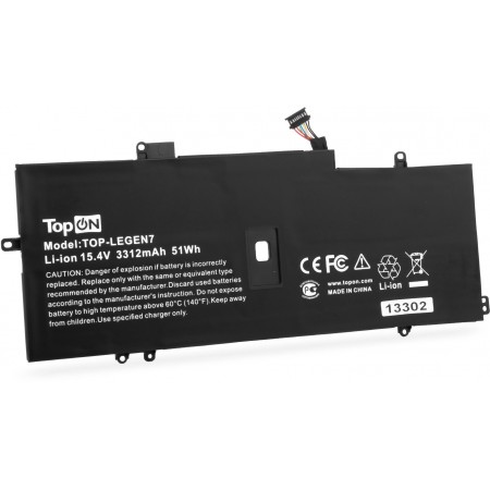 Батарея для ноутбука TopON TOP-LEGEN7 15.4V 3312mAh литиево-ионная (103379)