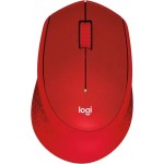 Мышь Logitech M331 Silent Plus красный оптическая 1000dpi silent беспров. USB 3but (910-004916)