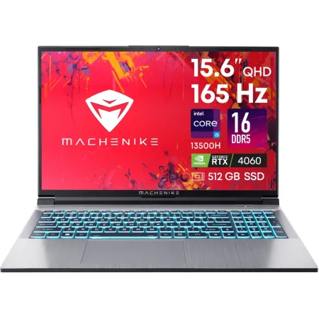 Ноутбук Machenike L15 Star 2K Core i5 13500H 16Gb SSD512Gb NVIDIA GeForce RTX4060 8Gb 15.6" IPS QHD (2560x1440) FreeDOS grey WiFi BT Cam (JJ00GL00ERU)