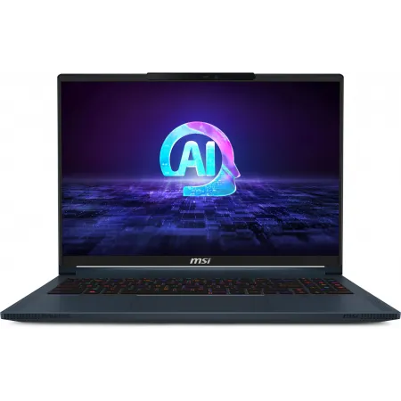 Ноутбук MSI Stealth 16 AI Studio A1VHG-061RU Core Ultra 9 185H 32Gb SSD2Tb NVIDIA GeForce RTX4080 12Gb 16" IPS UHD+ (3840x2400) Windows 11 Home dk.blue WiFi BT Cam (9S7-15F312-061)