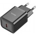 Сетевое зар./устр. Hoco N27 Black 20W 3A+2.22A+1.67A (PD+QC+AFC) USB-C универсальное черный