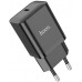 Сетевое зар./устр. Hoco N27 Black 20W 3A+2.22A+1.67A (PD+QC+AFC) USB-C универсальное черный