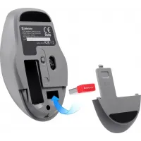 Мышь Defender Feam MM-296 бирюзовый оптическая 1600dpi silent беспров. USB 3but (52294)