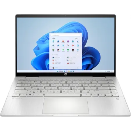 Ноутбук HP Pavilion x360 14-ek1015ci Core i7 1355U 16Gb SSD512Gb Intel Iris Xe graphics 14" IPS Touch FHD (1920x1080) Free DOS silver WiFi BT Cam (84J78EA)