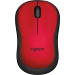 Мышь Logitech Silent M220 красный/черный оптическая (1000dpi) silent беспроводная USB2.0 (2but)