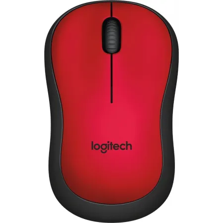 Мышь Logitech Silent M220 красный/черный оптическая (1000dpi) silent беспроводная USB2.0 (2but)