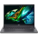 Ноутбук Acer Aspire 5 A514-56M-379S Core i3 1305U 16Gb SSD512Gb Intel UHD Graphics 14" IPS WUXGA (1920x1200) noOS grey WiFi BT Cam (NX.KH6CD.00E)