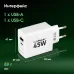 Сетевое зар./устр. Digma Pro DPW4A 45W 3A (PD+QC) USB-C/USB-A универсальное белый (DPW4A5GX11WH)