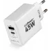 Сетевое зар./устр. Digma Pro DPW4A 45W 3A (PD+QC) USB-C/USB-A универсальное белый (DPW4A5GX11WH)