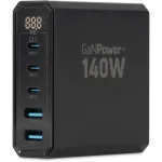 Настольное зар./устр. Digma Pro DPW10A 140W 5A (PD+QC) 3хUSB-C/2xUSB-A универсальное черный (DPW1A4G024BK)