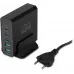 Настольное зар./устр. Digma Pro DPW10A 140W 5A (PD+QC) 3хUSB-C/2xUSB-A универсальное черный (DPW1A4G024BK)