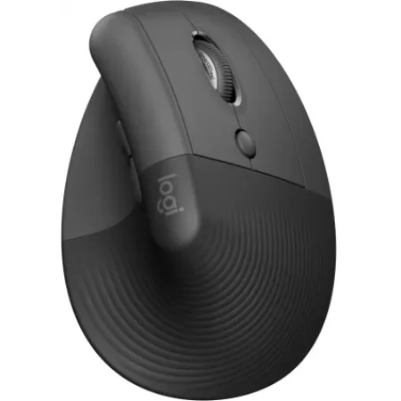 Мышь Logitech Lift графитовый оптическая (4000dpi) silent беспроводная BT/Radio USB для ноутбука (5but)