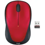 Мышь Logitech M235 красный/черный оптическая (1000dpi) беспроводная USB2.0 для ноутбука (2but)