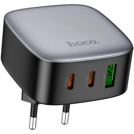 Сетевое зар./устр. Hoco CS33A 30W 3A+2.5A+2A+1.5A (PD+QC) 2xUSB/USB type-C универсальное серый (PD30W(TYPE-C TO TYPE-C) 17536)